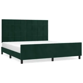 rama-lozka-z-zaglowkiem-ciemnozielona-203x186x118-128-cm