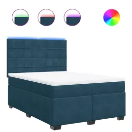 lozko-kontynentalne-z-led-160x200-niebieskie-aksamit