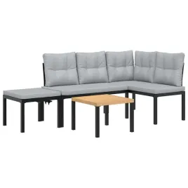 zestaw-lawek-ogrodowych-z-poduszkami-4-szt-malowana-stal