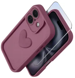 etui-do-iphone-16-silikonowe-matowe-serce-szklo-ochronne-na-ekran-9h