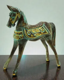 sredni-zloto-turkusowy-kon-25-cm-orientalna-elegancja