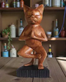 rzezba-kota-joga-2-jedna-noga-30-cm