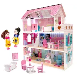duzy-drewniany-domek-dla-lalek-led-meble-2-lalki-gratis