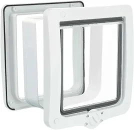 trixie-drzwiczki-xl-dla-kota-z-tunelem-4-way-biale