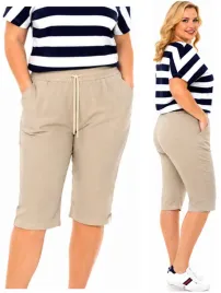 spodnie-damskie-rybaczki-bawelna-len-w-gumke-duze-3xl-4xl