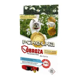 pchelka-obroza-pielegnacyjna-na-pchly-kleszcze-dla-kota-odblaskowa-20-30cm