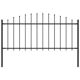bezpieczne-stalowe-ogrodzenie-17m-czarne-1-panel-2-slupki