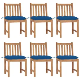krzesela-ogrodowe-tekowe-z-poduszkami-niebieskie-6-szt