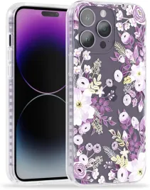 scorpify-etui-do-iphone-14-pro-bezbarwny-w-fioletowe-kwiaty