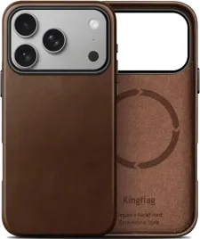 kingflag-naturalne-etui-skorzane-magsafe-do-iphone-17-pro-max-brazowe