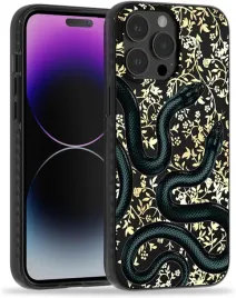 scorpify-etui-do-iphone-14-pro-czarno-zlote-z-wezami-odporna-na-wstrzasy