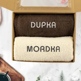 Zdjęcie produktu Ręczniki Dupka Mordka Śmieszny Prezent 18-99 Urodziny dla Faceta Męża