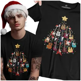 koszulka-swiateczna-rockowa-meska-choinka-gitary-tshirt-premium