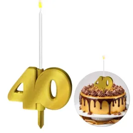 dekoracja-na-tort-swiecznik-liczba-40-biala-swieczka-zloty