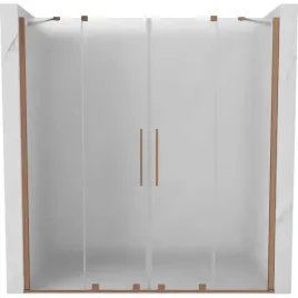 drzwi-prysznicowe-mexen-velar-duo-200cm-szron-miedz-szczotkowana