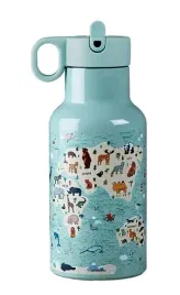butelka-termiczna-z-dwoma-nakretkami-dla-dzieci-mapa-zwierzat-350-ml-chic