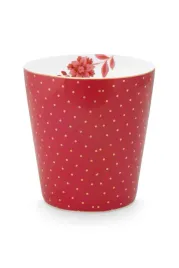 kubek-latte-royal-dots-dark-pink-pip-studio-230-ml