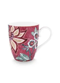 kubek-flower-festival-dark-pink-pip-studio-350-ml