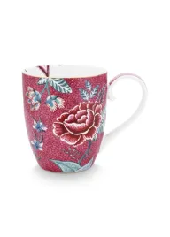 kubek-flower-festival-dark-pink-pip-studio-450-ml