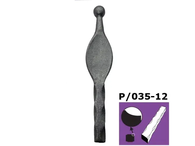 grot-stalowy-kuty-h150mm-stan-nowy