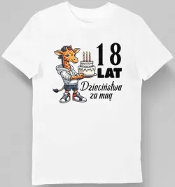 koszulka-meska-18-lat-dziecinstwa-za-mna-biala-s