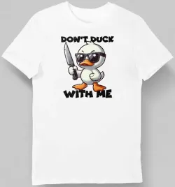 koszulka-meska-don-t-duck-with-me-biala-2xl