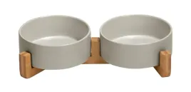 miska-ceramiczna-spunkyjunky-400ml-z-bambusowym-stojakiem-2szt-szara