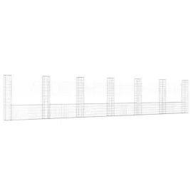 ogrodzenie-gabionowe-z-7-slupkami-zelazo-740x20x150-cm