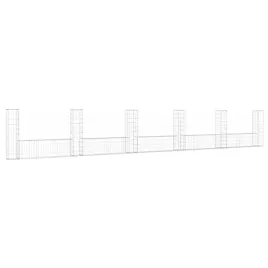 ogrodzenie-gabionowe-z-6-slupkami-zelazo-620x20x100-cm