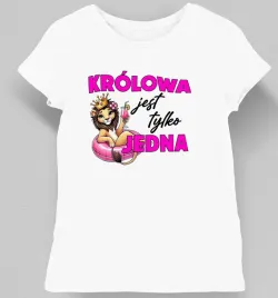 koszulka-damska-krolowa-jest-tylko-jedna-biala-xl