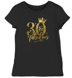 koszulka-damska-na-30-urodziny-zloty-30-and-fabulous-czarna-l