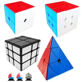 kostka-rubika-2x2-3x3-piramida-mirror-srebrna-oryginalne-wyregulowane