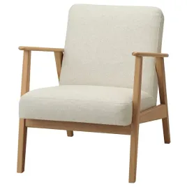 ikea-ekenaset-fotel-dab-gunnared-bezowy