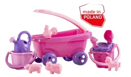 wozek-z-kompletem-zabawek-do-piasku-2-wiaderka-foremki-rozowy-hemar