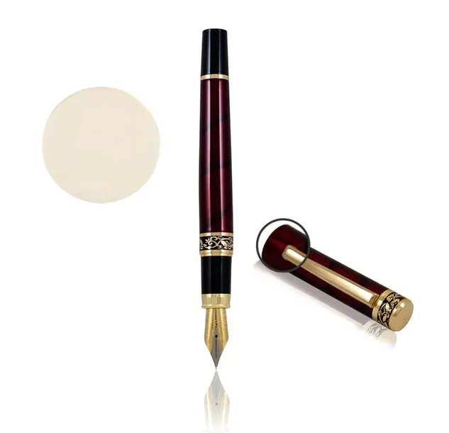 Eleganckie pióro Regal ze stalówką "Kent Red Gold" w etui RE99P na prezent