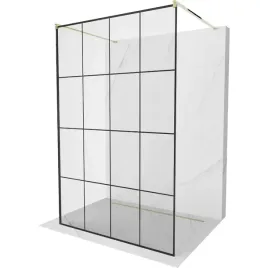 mexen-kioto-150x200-cm-scianka-prysznicowa-zlota-czarne-szklo