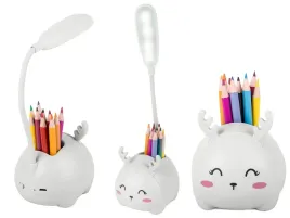 lampka-nocna-led-usb-organizer-stojak-telefon-do-czytania-nauki-biala
