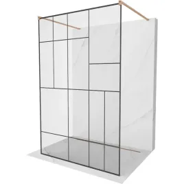mexen-kioto-scianka-prysznicowa-100x200cm-czarny-miedz-szczotkowana