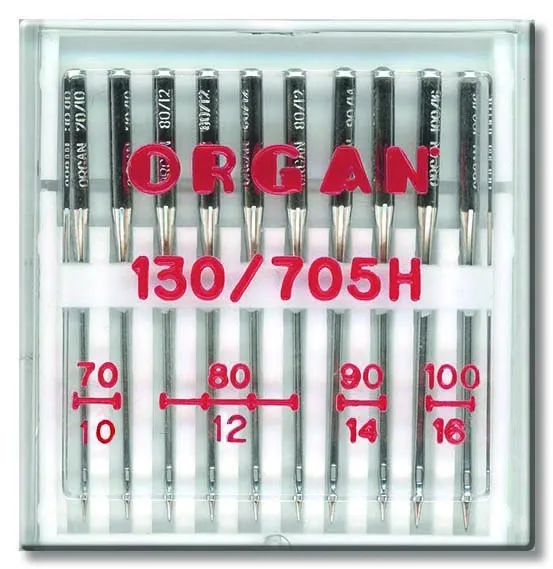 Igły do maszyn Organ 130/705H Uniwersalne Mix (70-100)