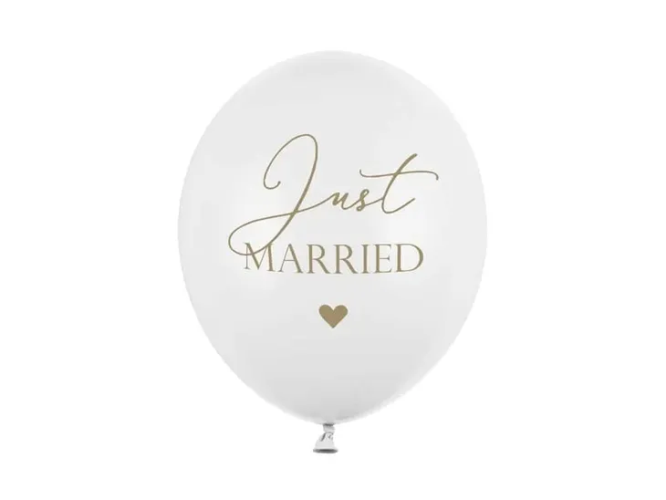 balony-just-married-30cm-ksztalt-klasyczny