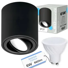 spot-oprawa-natynkowa-halogenowa-tuba-ruchoma-gu10-6w-zimna-zarowka-led