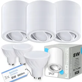 3x-spot-oprawa-natynkowa-halogenowa-tuba-ruchoma-gu10-8w-zimna-zarowka-led