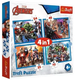 puzzle-4w1-odwazni-avengersi-trefl-34386