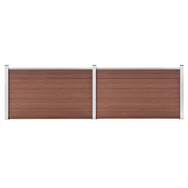 ogrodzenie-ogrodowe-wpc-353-x-106-cm-brazowe