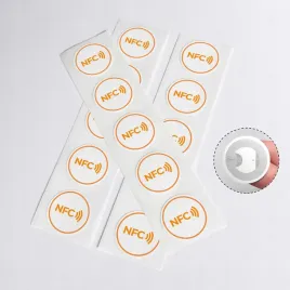naklejka-nfc-biala-z-pomaranczowym-napisem-okragla-ntag213-o25-mm-10-szt