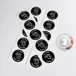 naklejka-nfc-tap-your-phone-here-czarna-okragla-ntag213-o25-mm-10-szt