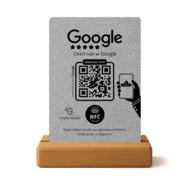 stojak-stand-nfc-qr-google-opinie-srebrny-brokatowy-a6