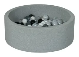 suchy-basen-dla-dziecka-z-pileczkami-150szt-czarny-bialy-perlowy