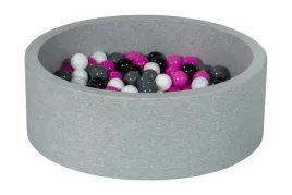 suchy-basen-dla-dziecka-z-pileczkami-150szt-czarny-bialy-roz-szary