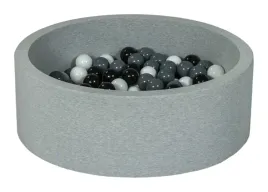 suchy-basen-dla-dziecka-z-pileczkami-150szt-czarny-bialy-szary